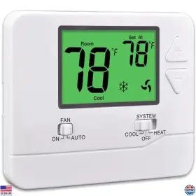 B09n6zv3pn Stanley Digital Non-programmable Thermostat For 1 Heat/1 Cool Systems Energy-saving