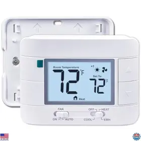 B0cp1s77hx Stanley Non-programmable Thermostat For Heat Pump And Single-stage System Temp Humidity