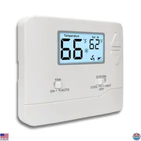 B0dmv9zt74 Stanley Digital Non-programmable Thermostat Energy-saving 1 Heat/1 Cool Easy Install
