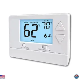 B0dnds8pkf Stanley Digital Non-programmable Thermostat For Home Easy Install 1 Heat/1 Cool