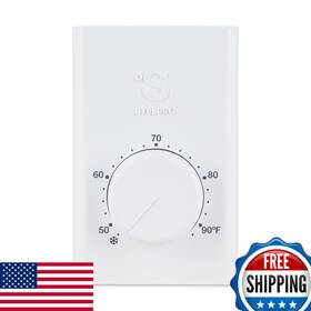 Stelpro B00krfke7c Double-pole Line Voltage Mechanical Wall Thermostat 22a 120-277v