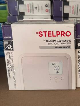 Stelpro St402pff Programmable Electronic Thermostat 4000w 240v White Line Voltag