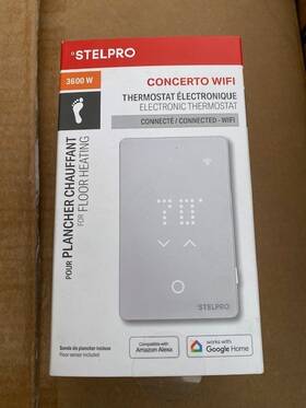 Stelpro Stf362wf Concerto Wifi Smart Programmable Floor Heating Thermostat -