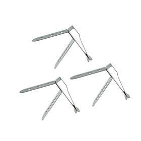 Strendier Clip3 3 Pieces Thermometer Probe Pot Clip Holder Stainless Steel 3-hole Ambient Tem