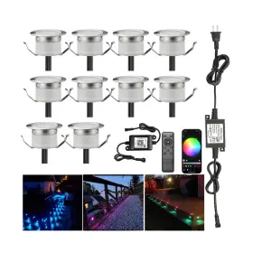 Sud3143wifi Sumaote Led Deck Lights Kit 10pcs 1.22 Wifi Wireless Smart Phone Control Low Volt