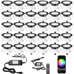 Suud45b554wifi Sumaote Led Deck Light Kit 30pcs 1.77 Wifi Wireless Smart Phone Control Low Volta