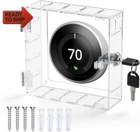 Sutine 445039513566 Thermostat Lock Box With Key Universal Cover Small Therm