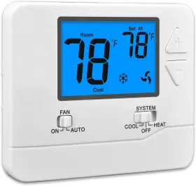 S701 Suuwer Non-programmable Thermostats For Home 1 Heat/1 Cool Conventional Single-stage S