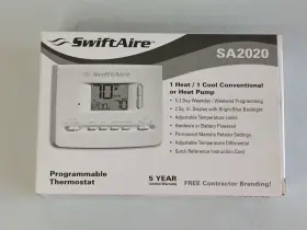 Sa2020 Swiftaire Programmable Thermostat New Open Box