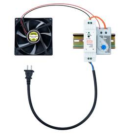 Swpec Sw-fba80x80x25-fan Electrical Cabinet Cooling Fan And Thermostat Set For Box Enclosures