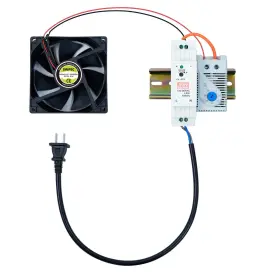 Sw-fba80x80x25-fan Swpec Electrical Cabinet Cooling Fan And Thermostat Set For Box Enclosures