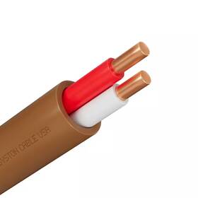 Syston Cable Technology 711181338584 30 Ft. 18/2 Brown Solid Bare Copper Cmr/cl3r Doorbell Havc Heating Control Therm