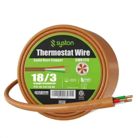 7137-sb-bn-250 Syston Cable Technology 250 Ft. 18/3 Brown Solid Bare Copper Cmr/cl3r Thermostat Wire