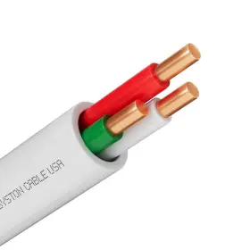 7137-sb-wh-20 Syston Cable Technology 20 Ft. 18/3 White Solid Bare Copper Cmr/cl3r Thermostat Wire