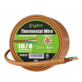 7232-sb-bn-100 Syston Cable Technology 100 Ft. 18/4 Brown Solid Bare Copper Cmr/cl3r Thermostat Wire