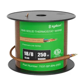 7537-sp-bn-250 Syston Cable Technology 250 Ft. 18/8 Brown Solid Bare Copper Cmr/cl3r Thermostat Wire