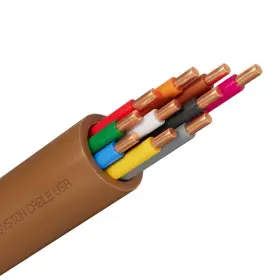 7547-sb-bn-30 Syston Cable Technology 30 Ft. 18/10 Cmr/cl3r Brown Solid Bare Copper Thermostat Wire Riser Rated