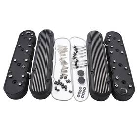 Takpart Tkus-10672 2pcs Ls Finned Coil Aluminum Valve Covers With Mounting Hardwares Gaskets And