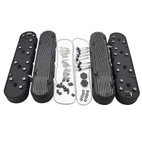Tkus-10672 Takpart 2pcs Ls Finned Coil Aluminum Valve Covers With Mounting Hardwares Gaskets And