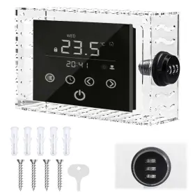 Hgr1229 Tefola Large Thermostat Lock Box With Combination Clear Cover Guard