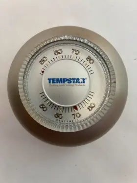 T87f3699 Tempstar Vintage T87f 3699 Wall Heating And Cooling Thermostat Gold Round
