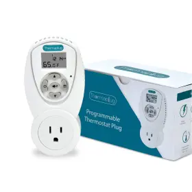 T03ul Thermaplug Programmable Thermostat Outlet Plug For Space Heaters And A/cs 120v/ 110v 15