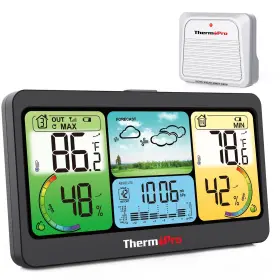 Tp280 Thermopro 1000ft Home Weather Stations Wireless Indoor Outdoor Thermome