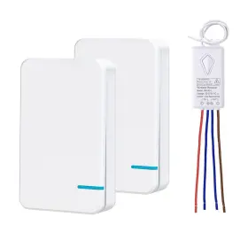 Sw-sk1 Thinkbee 2&r01 3 Way Wireless Switch And Receiver Kit Dual Control Push-button No