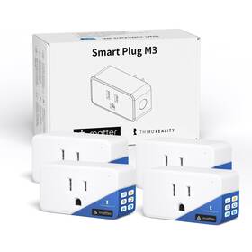 Thirdreality 3rsp03071w Smart Plug M3 4 Pack Matter Over Wifi 15a/1800w Max Etl Certifie