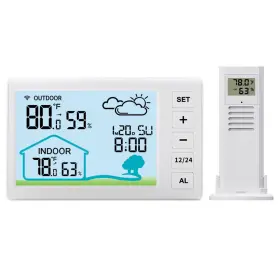 Ts-ft006 Timloon Indoor Outdoor Thermometer Hygrometer Wireless Weather Station With 330ft Ran