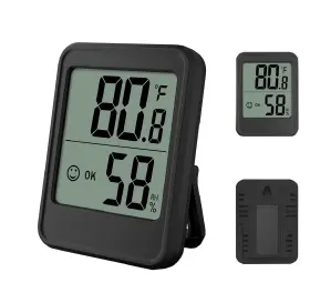 Tinia 431237518914 Digital Thermometer Humidity Gauge Mini Size Indoor Room Hygrometer With Te
