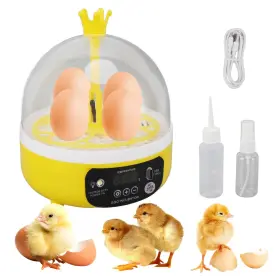 Tisstingrdmf2635gt-11 Tissting 4 Eggs Mini Incubator With Transparent Lid 7w Automatic Temperature Humidity