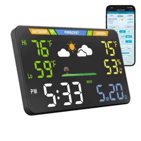 Ws8500 Toaiio Smart Weather Station With Wifi 8.5-inch Color Display Indoor/outdoor Tempe