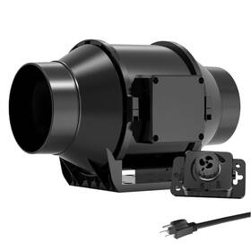 Toolazy 662225561188 Pro 6 Inch Inline Duct Fan 405 Cfm With 0-100% Variable Speed Controller