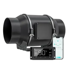 Fa150-m-i Toolazy App 6 Inch Inline Duct Fan With Smart Controller 405 Cfm Quiet Ec Motor
