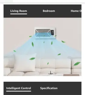 Kf450048-01 Totte 6 Inch By12 Smart Register Booster Fan Heat And Cooling Remote Thermostat Ctrl