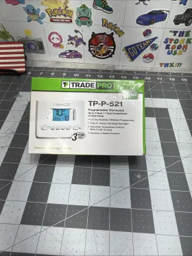 Tp-p-521 Tradepro Trade Pro Programmable Thermostat With A Bright Blue Backlight Display