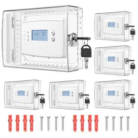 Lock-066 Trj 753584172884 6 Pcs Thermostat Lock Box With Key Large Cover For Ther