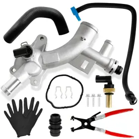 A-z6-61 Tuostpy Upgraded Aluminum Engine Coolant Housing Water Outlet Kit Compatibl... Fast Ship