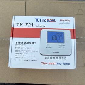 Tuttokool Tk-721 Non-programmable Thermostat Lcd Display 2 Heat 1 Cool 24v