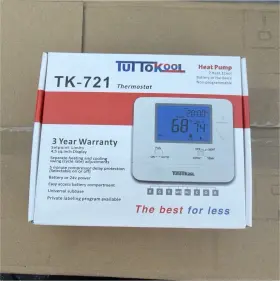 Tk-721 Tuttokool Non-programmable Thermostat Lcd Display 2 Heat 1 Cool 24v