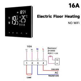 East1-16a Tuya Smart Thermostat Electric Floor Heating