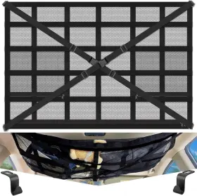 Umi-carnet02 Umiup Car Ceiling Cargo Net With 3 Pockets 31.5 Inch X21.6 Overhead Storage Mesh O