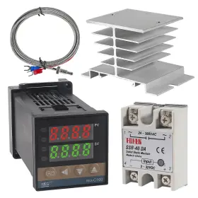 Rex-c100 Umlife Um-11637 Pid Temperature Controller Rex C100 Thermostat Kit High Voltage 100a