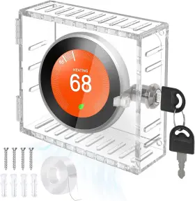 Upifen 744110859485 Thermostat Lock Box Square - 5 X Cover With No Screws Thermos