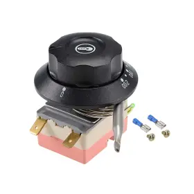 A20092300ux0138 Uxcell Nc 250v 16a 60-200c Temperature Control Switch Capillary Black