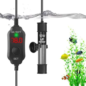 Sc-06a050 Vcraze 50w Compact Aquarium Heater For 5-10 Gallon Tanks Super Short Submersible F