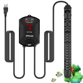 Y-818200 Vcraze Aquarium Heater 200w Fish Tank With External Thermostat Dual Digital