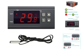 Stc-1000 Veget 176410 Digital Temperature Controller Led Display Dc 110v-220v 10a