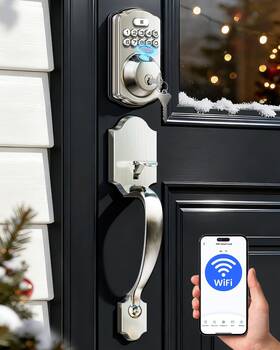 Veise 975331687579 Ve012w-h Wifi Smart Front Door Lock Set Built-in App Remote And Vo